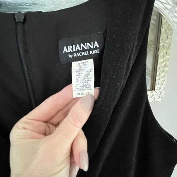 NWT Arianna by Rachel Kay long black dress size 12 - Picture 6 of 14